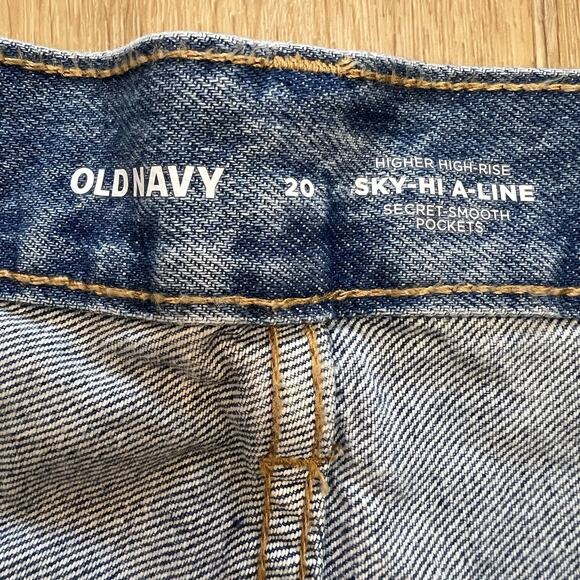 Old Navy Higher High Rise Sky Hi A Line Shorts Size 20 NEW Buttonfly 100% Cotton - Picture 4 of 8